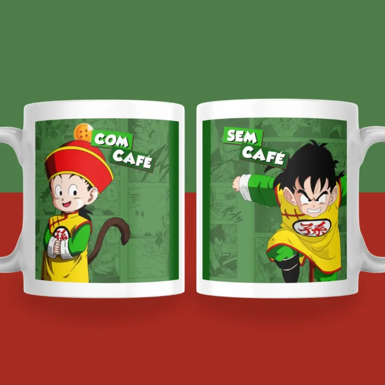 Caneca Dragon Ball - Gohan "Com Café / Sem Café"