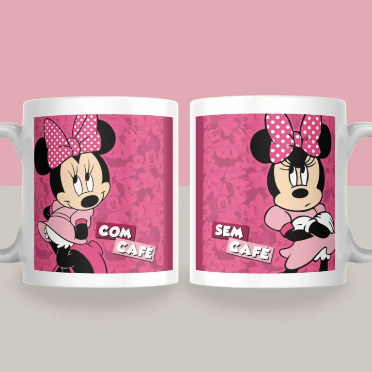 Caneca Minnie - "Com Café / Sem Café"