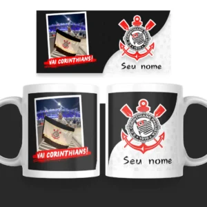 Caneca Corinthians com foto e nome